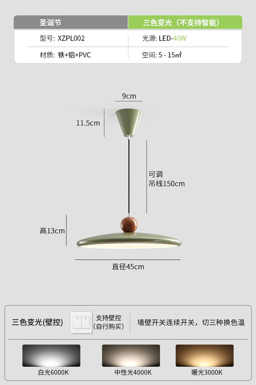Designer flying saucer pendant light for modern decor - vue 11 sur 10