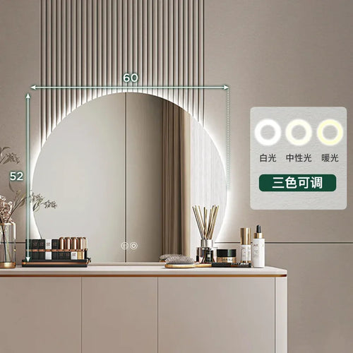 artistic makeup mirror with creative wall light - vue 12 sur 13