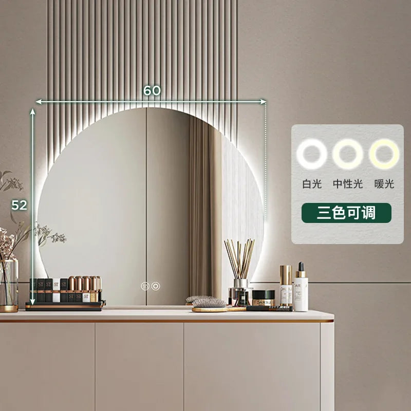 artistic makeup mirror with creative wall light - vue 11 sur 13