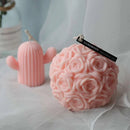 scented candle ball rose flower home decoration gift