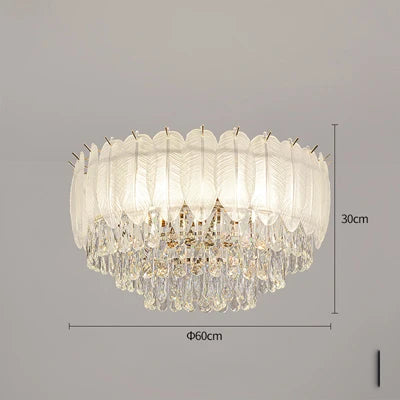 Modern crystal ceiling light for elegant interior décor - vue 9 sur 12