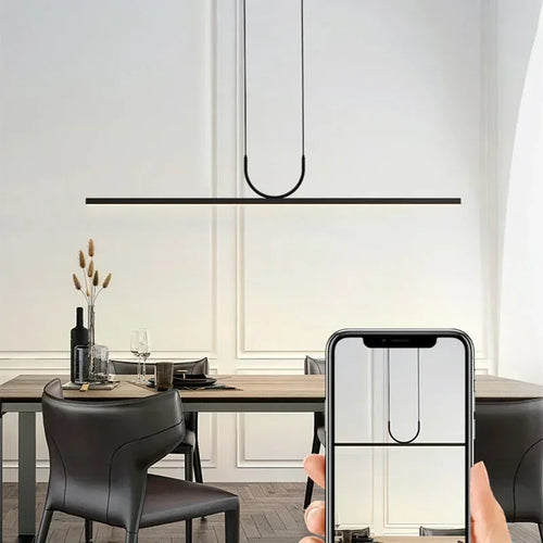 Simple modern LED chandeliers for table pendant lighting - vue 7 sur 14