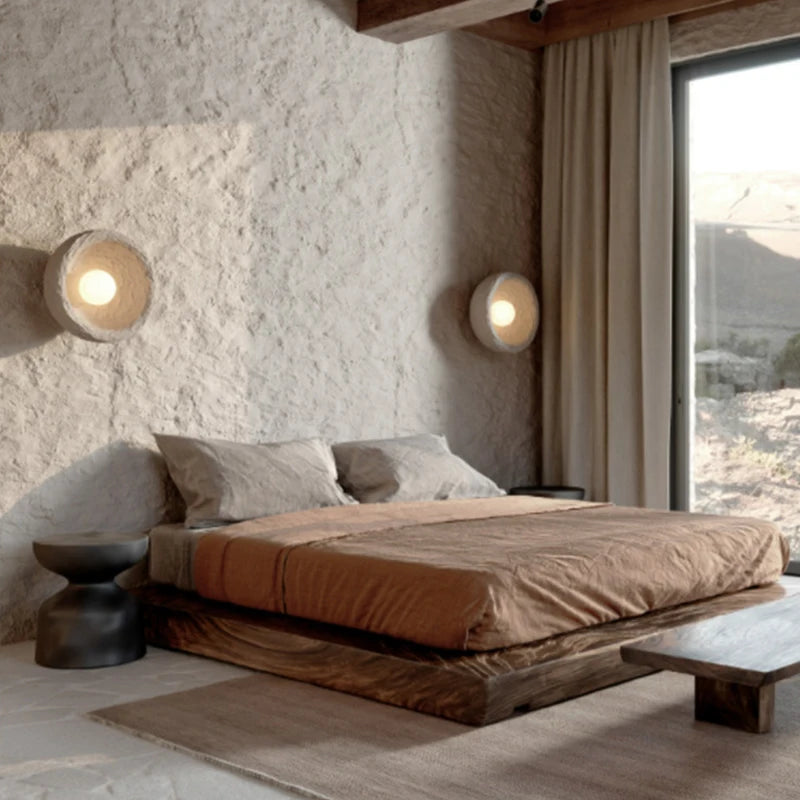 Japanese wabi sabi style retro LED decorative wall light - vue 4 sur 7