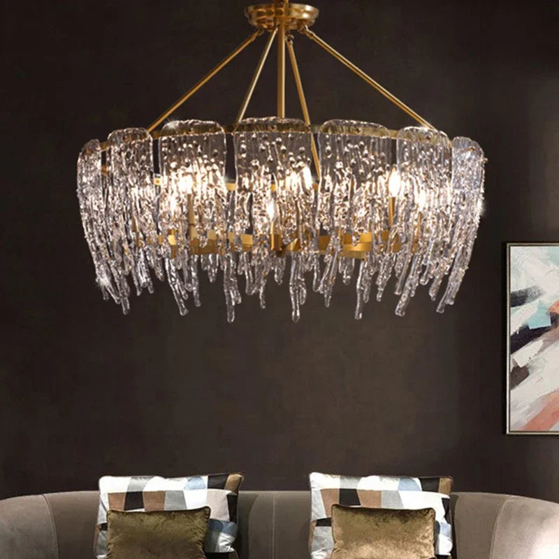 Modern design crystal LED chandelier for interior decoration