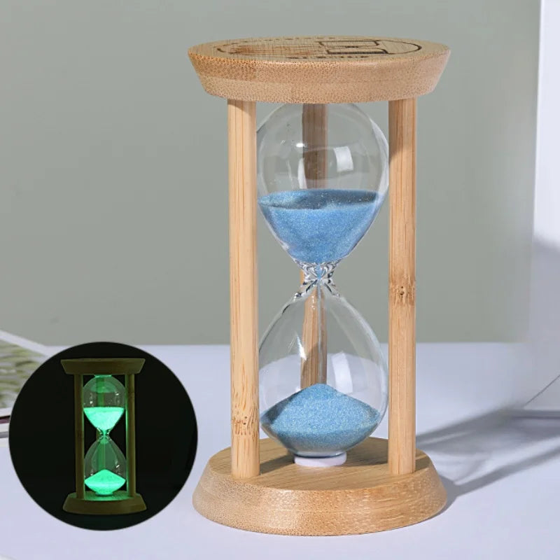 handmade wooden hourglass creative sand clock home decor