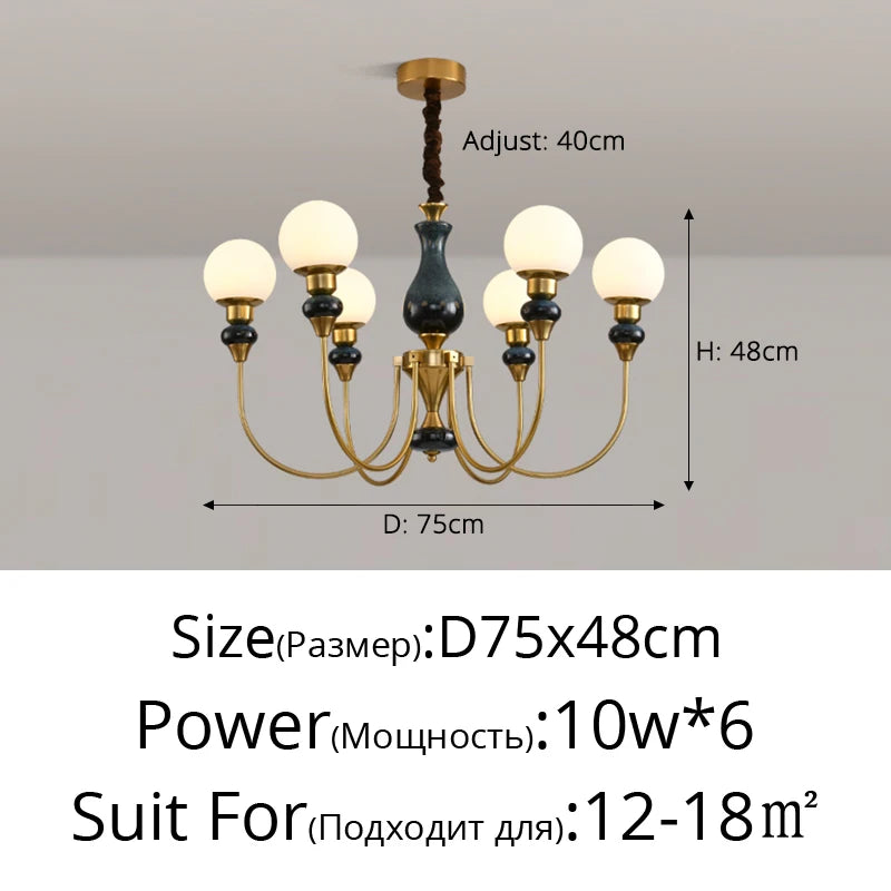 Nordic glass chandelier for a romantic and cosy interior - vue 11 sur 14