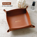 leather storage box for keys and cosmetics