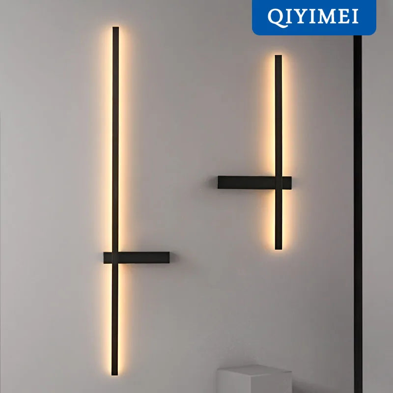 Minimalist aluminium LED wall light for indoor lighting