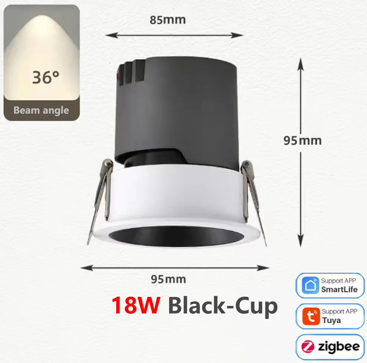 Zigbee aluminium dimmable COB LED spot - vue 15 sur 17