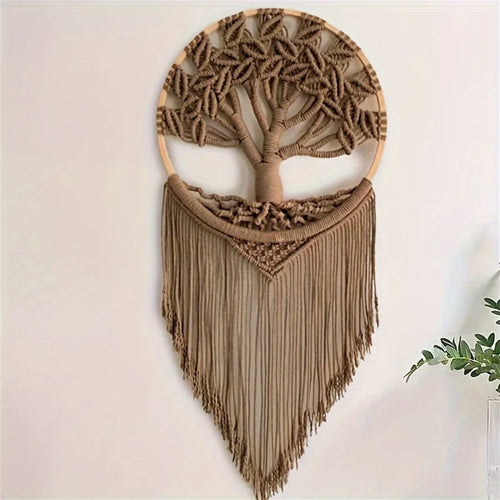 Tree of Life Macrame Wall Hanging Handmade Woven Boho Home Wall Decor for Bedroom Nursery Apartment Dorm Decoration,Gift Girl - vue 2 sur 6