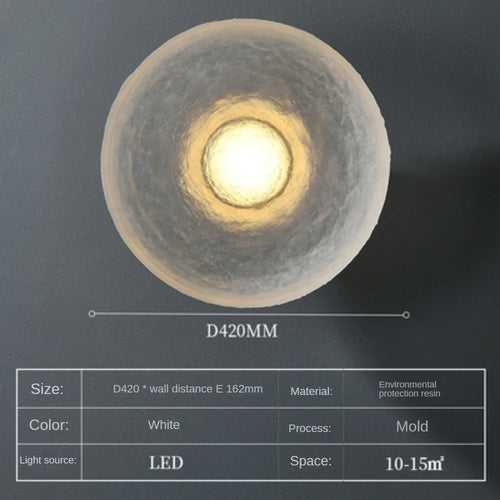 Modern round LED wall light for indoor and outdoor decoration - vue 9 sur 8