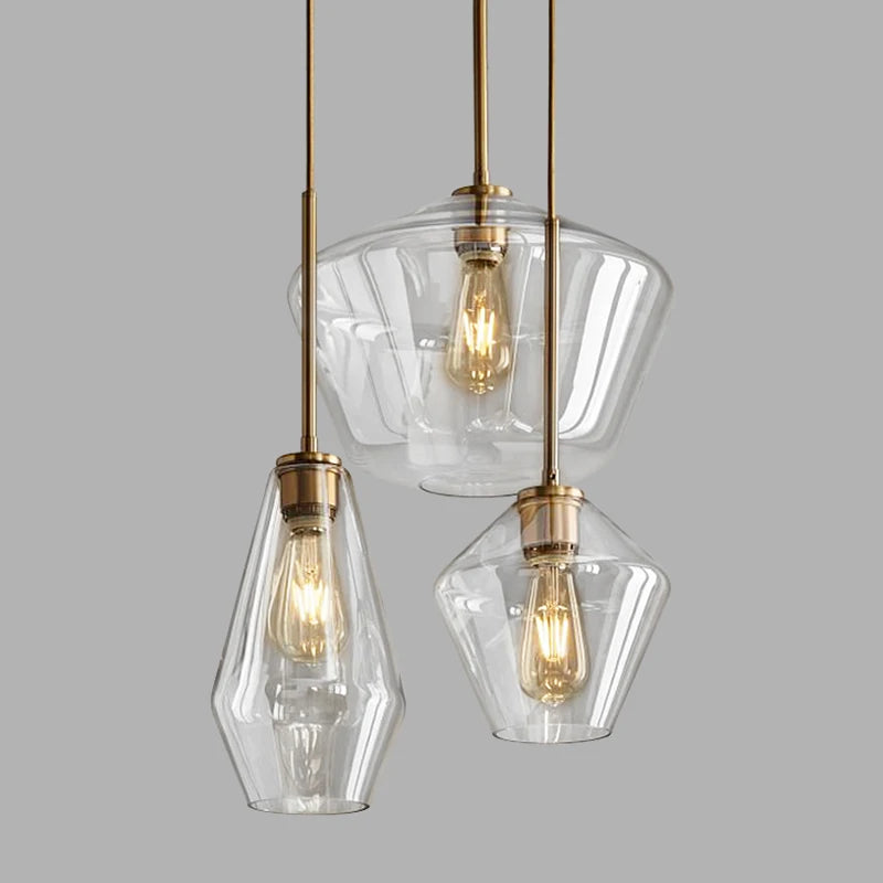 Modern Nordic glass pendant light, creative minimalist style - vue 13 sur 14