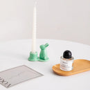 Decorative ceramic bunny candle holders for the home