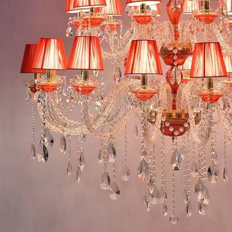 Contemporary crystal chandelier for restaurant and café décor - vue 5 sur 6