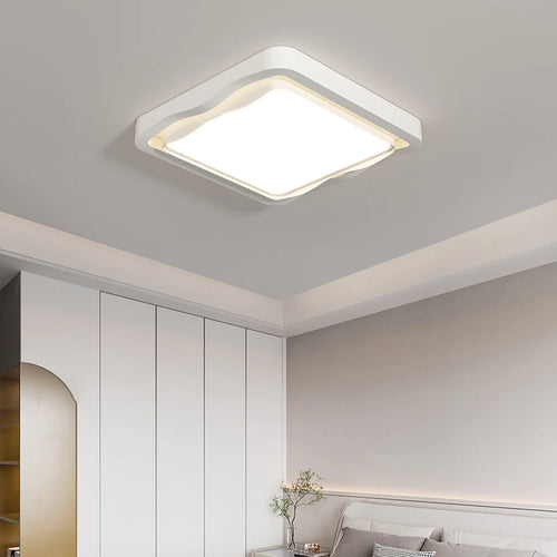 Modern cream living room ceiling light with full spectrum eye protection - vue 4 sur 8