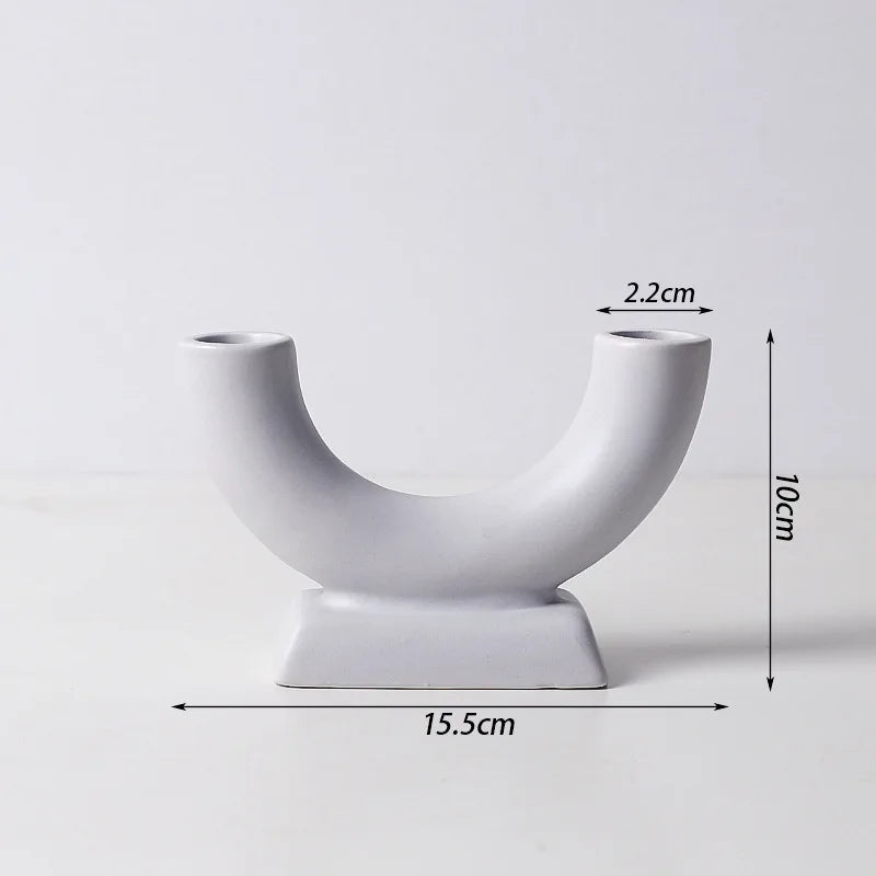 Nordic concrete candle holder for modern interior decor - vue 11 sur 14