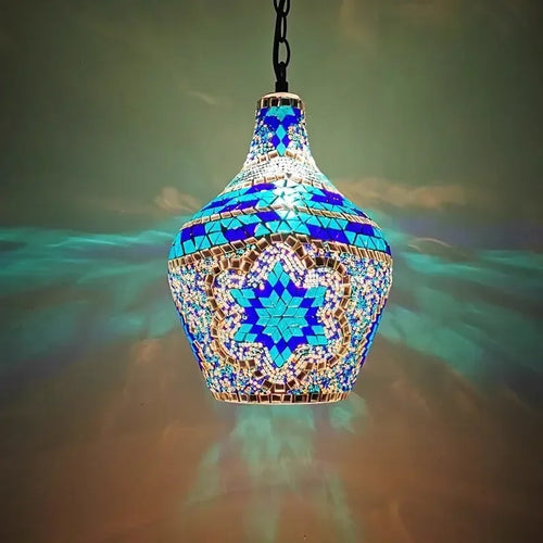 Bohemian art vase chandelier for handmade home decor - vue 9 sur 13