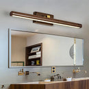 Nordic 40 cm wood and mirror LED wall light for bathroom, cabinet, bedside, reading and home decor 6pa