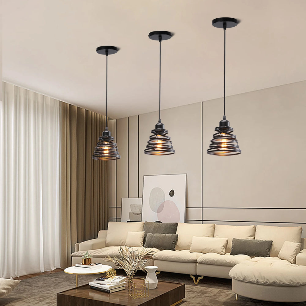 Modern retro spiral pendant light shade