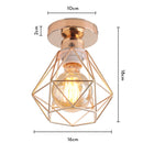 Rustic industrial vintage metal flush mount ceiling light for creative interiors