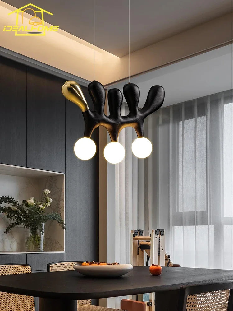 Traditional solid wood zen art pendant light for restaurant and bar