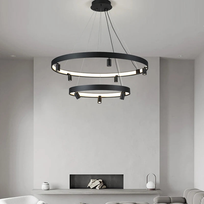 Modern nordic style LED circle pendant light