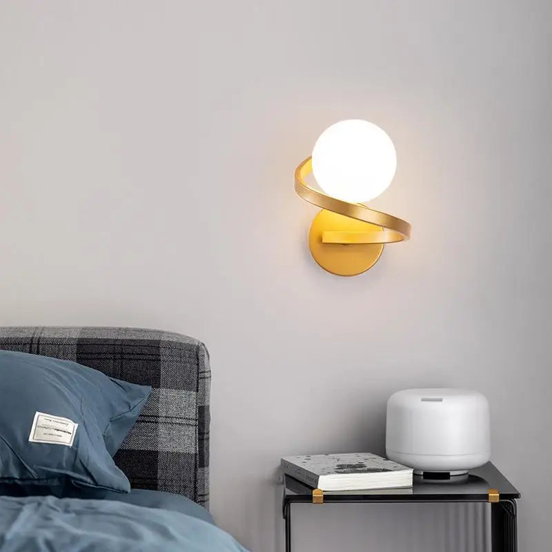 Modern glass wall light for interior decoration