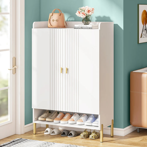 six-tier shoe rack with adjustable shelves