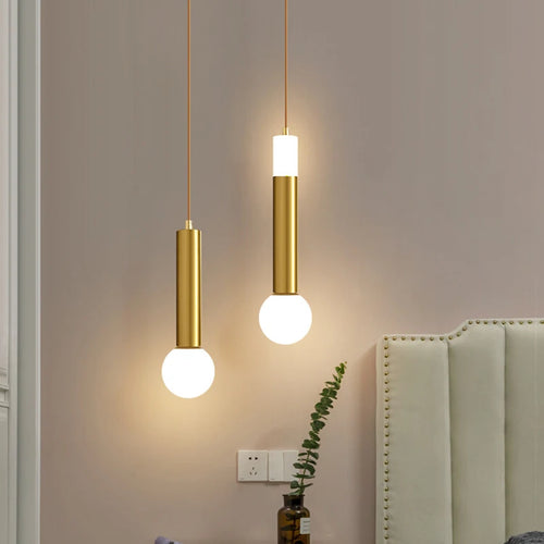 Modern long tube LED pendant light for luxury interior décor - vue 3 sur 30
