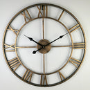 Nordic retro metal roman numerals wall clock for outdoor decoration