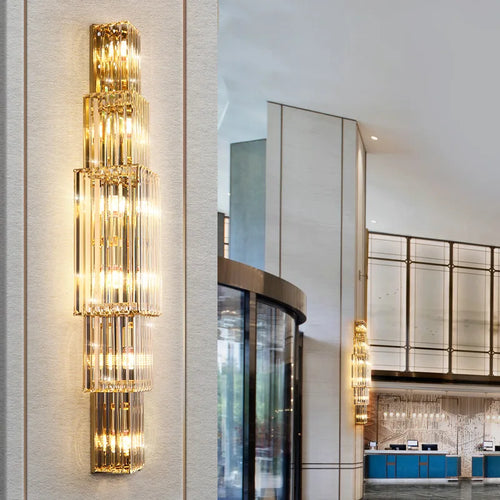 Crystal wall light for hotel and garden decor - vue 5 sur 9