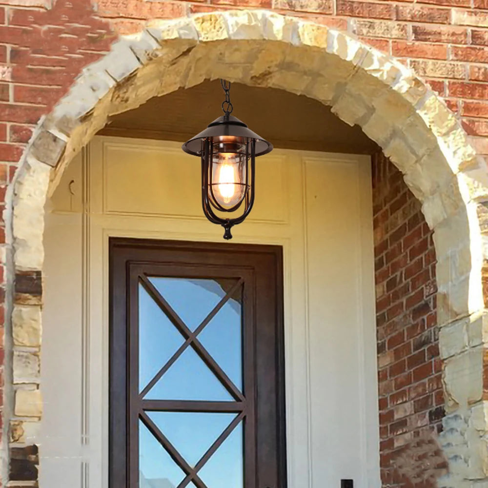 Retro outdoor chandelier for garden and pathway lighting