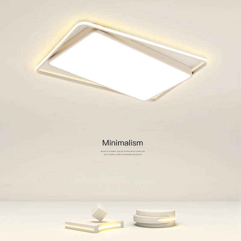 Modern minimalist recessed LED ceiling light for loft