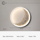 Decorative dimmable LED moon wall light