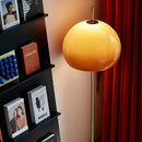 Retro vintage mushroom glass table lamp orange