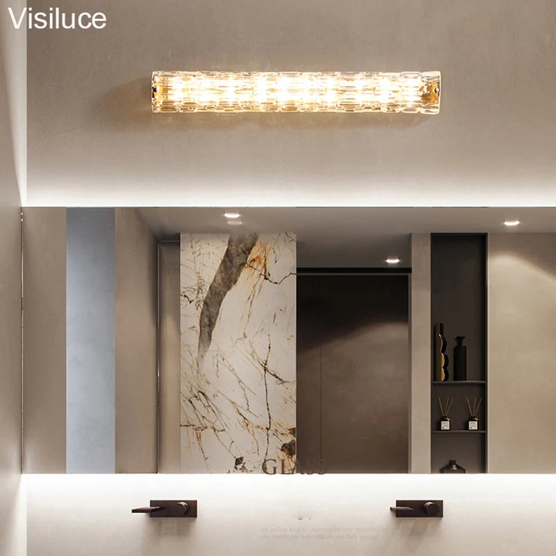 Modern Italian style glass LED wall light luxury - vue 6 sur 8