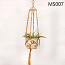 hemp rope hanging basket for decorative plants