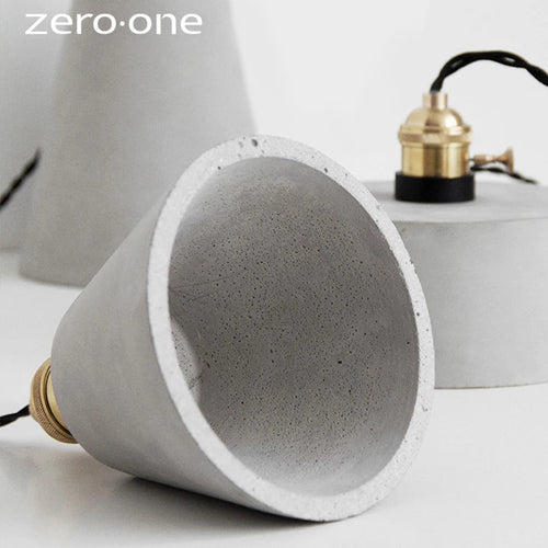 Nordic cement LED pendant lights - vue 8 sur 10