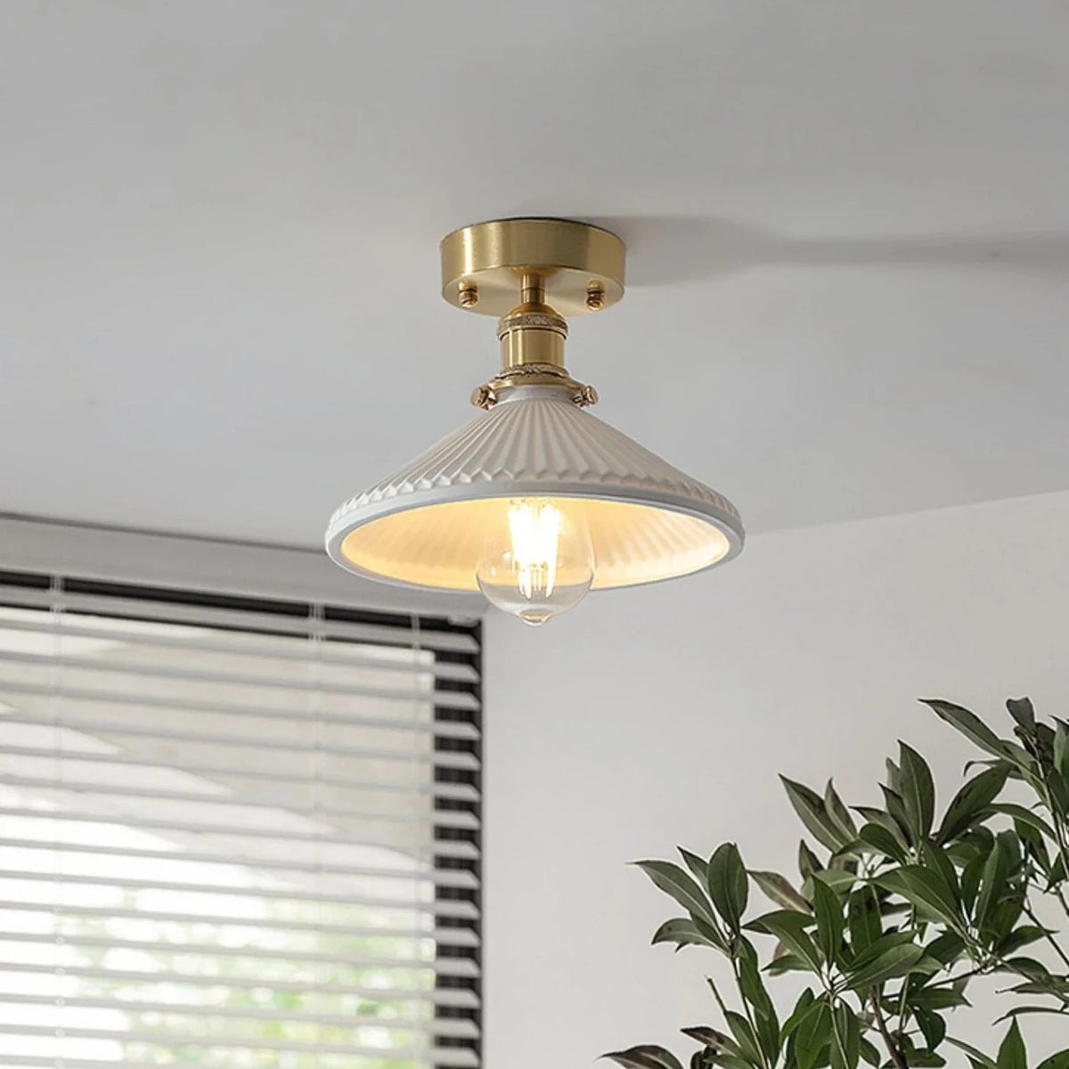 Nordic Japanese style luxury LED pendant light - vue 6 sur 10