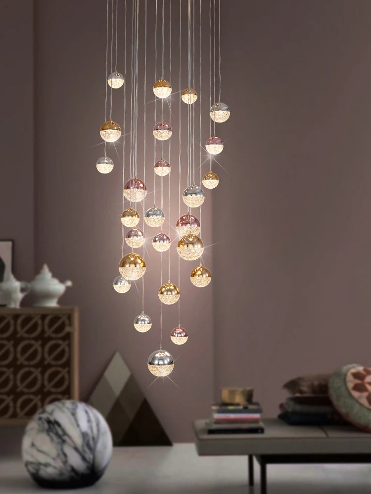 Modern acrylic ball chandelier for luxury indoor lighting