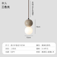 Retro nordic cave stone pendant light for restaurant