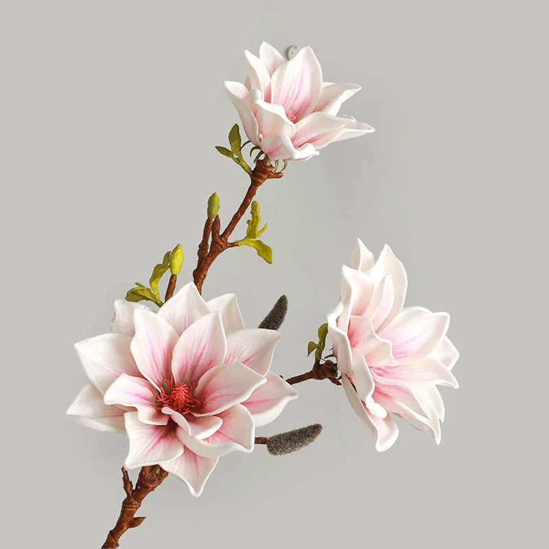 Large artificial magnolia branch for autumn decor