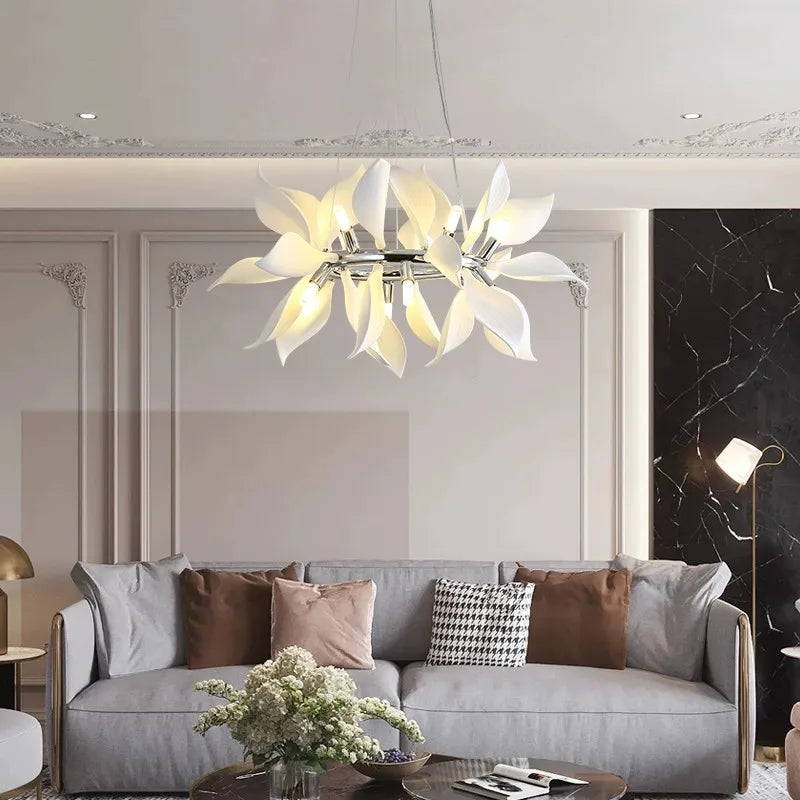 Modern nordic LED chandelier for hotels and villas - vue 10 sur 10