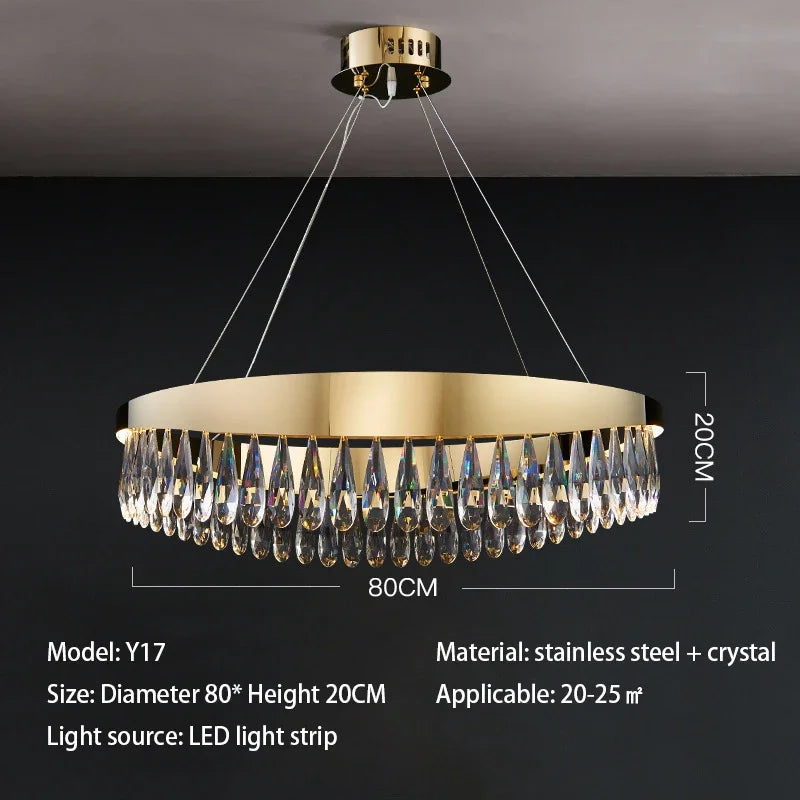 Luxury crystal chandelier for indoor decorative lighting