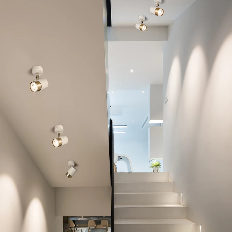 LED GU10 rotatable surface mounted spotlights - vue 3 sur 8