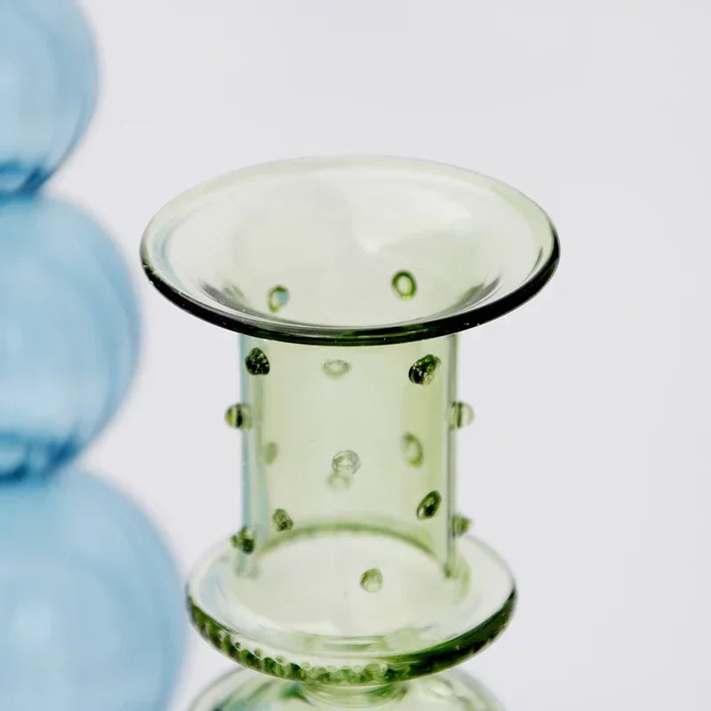 Glass candle holder for wedding decoration and table centrepiece - vue 5 sur 11