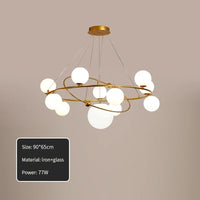Minimalist glass LED pendant for interior decoration