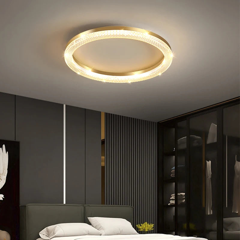 Led ring ceiling chandelier for home decoration