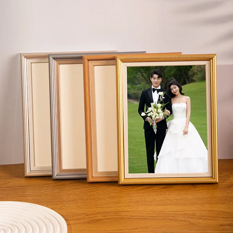Wooden photo frame for family portraits and travel memories