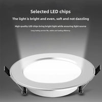 Tricolour LED ceiling light with adjustable lighting